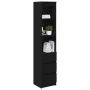Aparador alto roble negro 37,5x35x180 cm madera de ingeniería by , Sideboards - Ref: Foro24-861662, Price: 99,15 €, Discount: %