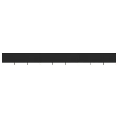 Paravientos de playa de 9 paneles tela negro 1200x80 cm by , Umbrellas - Ref: Foro24-47190, Price: 78,87 €, Discount: %