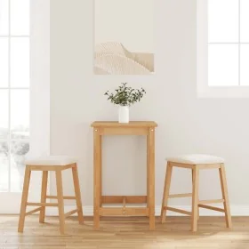 Sillas de bar con cojines 2 uds madera maciza caucho by , Kitchen stools - Ref: Foro24-4102578, Price: 105,37 €, Discount: %