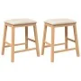 Sillas de bar con cojines 2 uds madera maciza caucho by , Kitchen stools - Ref: Foro24-4102578, Price: 105,37 €, Discount: %