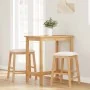 Sillas de bar con cojines 2 uds madera maciza caucho by , Kitchen stools - Ref: Foro24-4102578, Price: 105,37 €, Discount: %