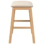 Sillas de bar con cojines 2 uds madera maciza caucho by , Kitchen stools - Ref: Foro24-4102578, Price: 105,37 €, Discount: %