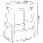 Sillas de bar con cojines 2 uds madera maciza caucho by , Kitchen stools - Ref: Foro24-4102578, Price: 105,37 €, Discount: %