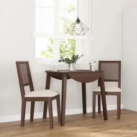 Sillas de comedor con cojines 2 uds madera maciza marrón caucho von , Essstühle - Ref: Foro24-4102476, Preis: 175,12 €, Rabat...