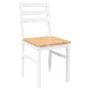 Sillas de comedor 2 unidades madera maciza de caucho blanco by , dining chairs - Ref: Foro24-4102422, Price: 80,04 €, Discoun...