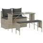 Set comedor de jardín 3 pzas cojines ratán sintético gris claro by , Garden sets - Ref: Foro24-4104186, Price: 274,26 €, Disc...