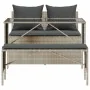 Set comedor de jardín 3 pzas cojines ratán sintético gris claro by , Garden sets - Ref: Foro24-4104186, Price: 274,26 €, Disc...