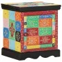 Mesilla de noche multicolor 40x35x45 cm madera maciza mango de , Mesitas de noche - Ref: Foro24-4017562, Precio: 96,03 €, Des...