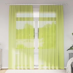 Cortinas de gasa con trabillas 2 uds. verde manzana by , Curtains and curtains - Ref: Foro24-4102254, Price: 14,92 €, Discoun...
