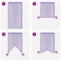 Cortinas de tiras 2 uds morado 140x250 cm de , Cortinas y visillos - Ref: Foro24-4102048, Precio: 17,01 €, Descuento: %