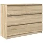 Aparador de madera contrachapada roble sonoma 100x35x76 cm by , Sideboards - Ref: Foro24-3328500, Price: 135,96 €, Discount: %