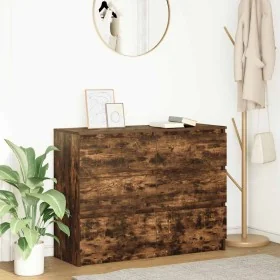 Aparador madera contrachapada color roble ahumado 100x35x76 cm von , Sideboards - Ref: Foro24-3328502, Preis: 134,61 €, Rabat...