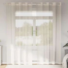 Cortinas de gasa con ojales 2 uds crema 140x245 cm by , Curtains and curtains - Ref: Foro24-4102074, Price: 15,26 €, Discount: %
