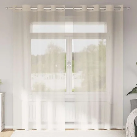 Cortinas de gasa con ojales 2 uds crema 140x245 cm von , Vorhänge und Gardinen - Ref: Foro24-4102074, Preis: 15,38 €, Rabatt: %