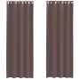 Cortinas de gasa con ojales 2 uds marrón 140x260 cm by , Curtains and curtains - Ref: Foro24-4102069, Price: 15,55 €, Discoun...