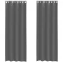 Cortinas de gasa con ojales 2 uds gris oscuro 140x260 cm by , Curtains and curtains - Ref: Foro24-4102081, Price: 15,29 €, Di...