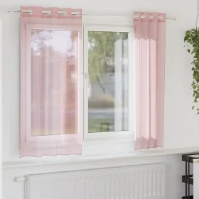 Cortinas de gasa con ojales 2 uds rosa 140x140 cm by , Curtains and curtains - Ref: Foro24-4102095, Price: 13,46 €, Discount: %