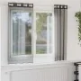Cortinas de gasa con ojales 2 uds negro140x175 cm de , Cortinas y visillos - Ref: Foro24-4102060, Precio: 13,89 €, Descuento: %