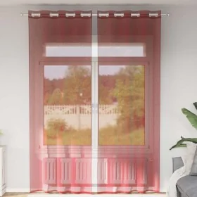 Cortinas de gasa con ojales 2 uds rojo vino by , Curtains and curtains - Ref: Foro24-4102159, Price: 15,29 €, Discount: %
