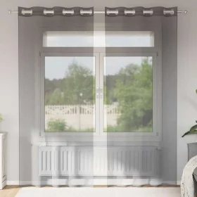 Cortinas de gasa con ojales 2 uds marrón claro by , Curtains and curtains - Ref: Foro24-4102127, Price: 14,79 €, Discount: %