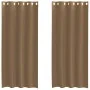 Cortinas de gasa con ojales 2 uds marrón claro de , Cortinas y visillos - Ref: Foro24-4102127, Precio: 14,79 €, Descuento: %