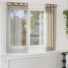 Cortinas de gasa con ojales 2 uds marrón claro by , Curtains and curtains - Ref: Foro24-4102125, Price: 13,23 €, Discount: %