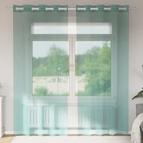 Cortinas de gasa con ojales 2 uds turquesa by , Curtains and curtains - Ref: Foro24-4102146, Price: 15,04 €, Discount: %