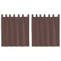 Cortinas de gasa con bolsillos para varillas 2 uds. marrón by , Curtains and curtains - Ref: Foro24-4102171, Price: 12,56 €, ...