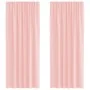 Cortinas de gasa con trabillas 2 uds rosa 140x245 cm by , Curtains and curtains - Ref: Foro24-4102289, Price: 14,92 €, Discou...