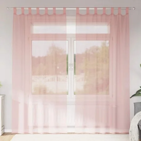 Cortinas de gasa con bolsillos para varillas 2 uds. rosa by , Curtains and curtains - Ref: Foro24-4102199, Price: 14,65 €, Di...