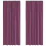 Cortinas de gasa con trabillas 2 uds morado 140x245 cm von , Vorhänge und Gardinen - Ref: Foro24-4102294, Preis: 14,92 €, Rab...