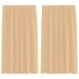 Cortinas de gasa con trabillas 2 uds arena 140x175 cm de , Cortinas y visillos - Ref: Foro24-4102307, Precio: 13,35 €, Descue...