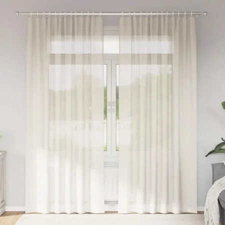 Cortinas de gasa con trabillas 2 uds. crema by , Curtains and curtains - Ref: Foro24-4102268, Price: 14,59 €, Discount: %