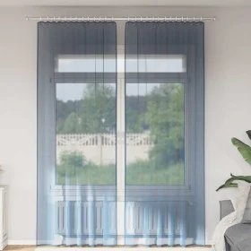 Cortinas de gasa con trabillas 2 uds azul real 140x260 cm von , Vorhänge und Gardinen - Ref: Foro24-4102305, Preis: 15,26 €, ...