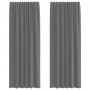 Cortinas de gasa con trabillas 2 uds gris oscuro 140x260 cm de , Cortinas y visillos - Ref: Foro24-4102275, Precio: 15,26 €, ...