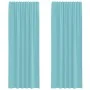 Cortinas de gasa con trabillas 2 uds turquesa 140x260 cm von , Vorhänge und Gardinen - Ref: Foro24-4102330, Preis: 15,26 €, R...