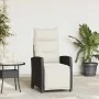 Silla de jardín reclinable con mesa auxiliar ratán negro von , Gartenstühle - Ref: Foro24-4108275, Preis: 161,47 €, Rabatt: %
