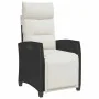 Silla de jardín reclinable con mesa auxiliar ratán negro von , Gartenstühle - Ref: Foro24-4108275, Preis: 161,47 €, Rabatt: %
