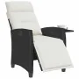 Silla de jardín reclinable con mesa auxiliar ratán negro von , Gartenstühle - Ref: Foro24-4108275, Preis: 161,47 €, Rabatt: %