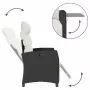 Silla de jardín reclinable con mesa auxiliar ratán negro von , Gartenstühle - Ref: Foro24-4108275, Preis: 161,47 €, Rabatt: %