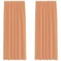 Cortinas de gasa con trabillas 2 uds terracota 140x245 cm de , Cortinas y visillos - Ref: Foro24-4102324, Precio: 14,92 €, De...