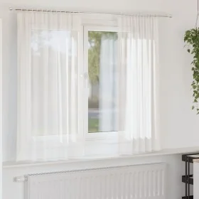 Cortinas de gasa con trabillas 2 uds. color blanco 140x175 cm de , Cortinas y visillos - Ref: Foro24-4102332, Precio: 13,65 €...