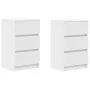 Mesillas de noche con 3 cajones 2 uds Blanco 39x35x65 cm von , Nachttische - Ref: Foro24-861338, Preis: 101,79 €, Rabatt: %