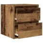 Mesillas de noche de pared 2 uds madera vieja 38x34x40 cm de , Mesitas de noche - Ref: Foro24-861262, Precio: 81,00 €, Descue...