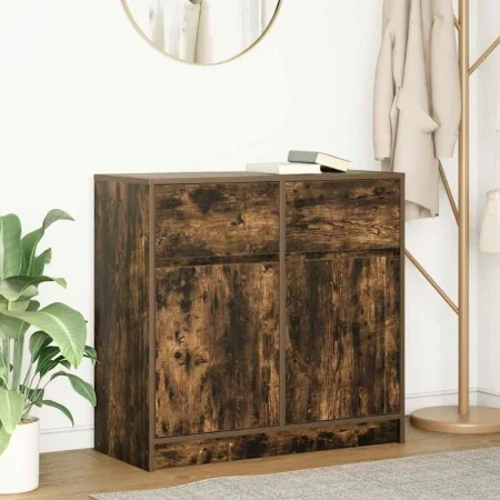 Aparador con cajón roble ahumado 80x34x76 cm madera ingeniería von , Sideboards - Ref: Foro24-861539, Preis: 84,23 €, Rabatt: %
