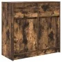 Aparador con cajón roble ahumado 80x34x76 cm madera ingeniería von , Sideboards - Ref: Foro24-861539, Preis: 84,23 €, Rabatt: %
