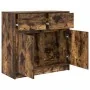Aparador con cajón roble ahumado 80x34x76 cm madera ingeniería von , Sideboards - Ref: Foro24-861539, Preis: 84,23 €, Rabatt: %
