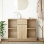 Aparador con cajón roble Sonoma 101x35x76 cm madera ingeniería von , Sideboards - Ref: Foro24-861564, Preis: 89,41 €, Rabatt: %
