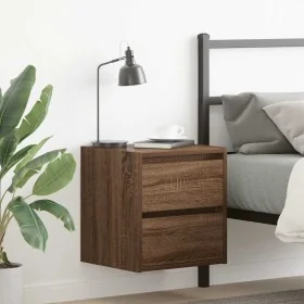 Mesillas de noche de pared 2 uds roble marrón 38x34x40 cm by , Nightstands - Ref: Foro24-861260, Price: 91,57 €, Discount: %