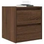 Mesillas de noche de pared 2 uds roble marrón 38x34x40 cm by , Nightstands - Ref: Foro24-861260, Price: 92,41 €, Discount: %